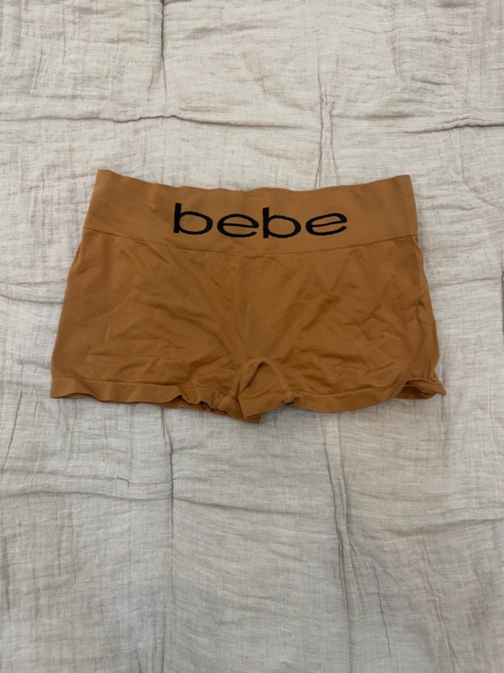 Bebe brown under shorts Size M nude copper